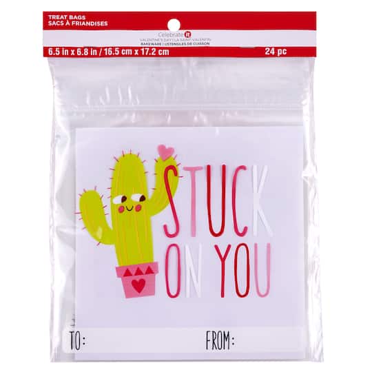 Assorted Cactus &#x26; Cutie Heart Zip-Top Treat Bags by Celebrate It&#xAE;